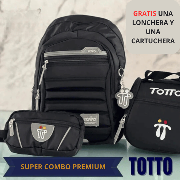 MORRAL TOTTO + GRATIS LONCHERA + CARTUCHERA + ENVÍO