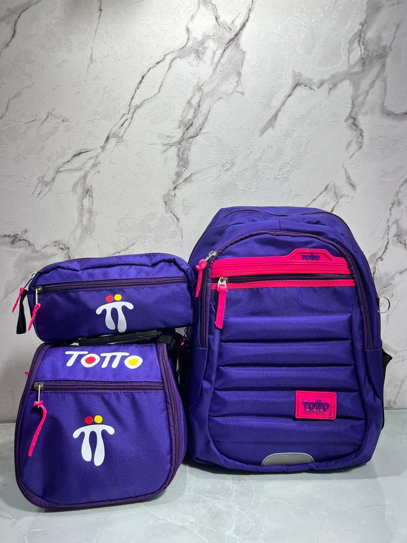 MORRAL TOTTO + GRATIS LONCHERA + CARTUCHERA + ENVÍO