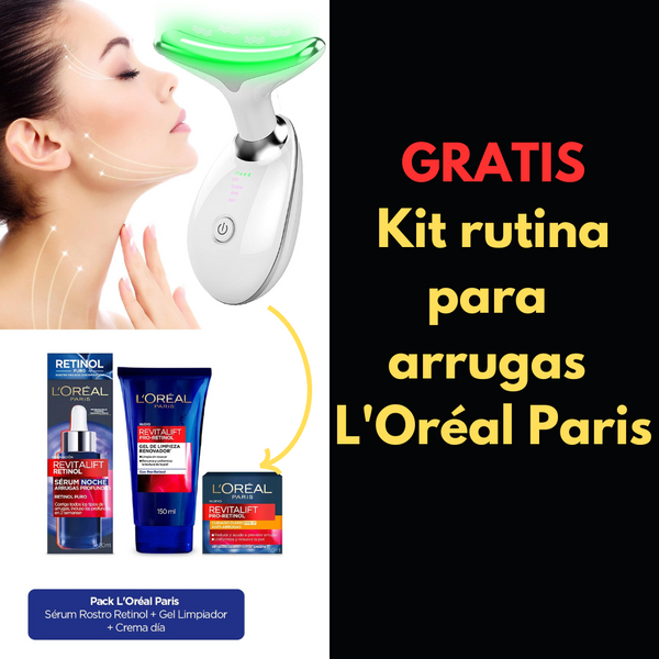 Masajeador Facial para Arrugas y Papada + GRATIS Kit rutina para arrugas L'Oréal Paris