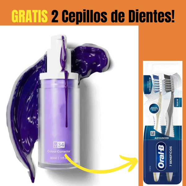 Blanqueador Dental + GRATIS 2 Cepillos de Dientes